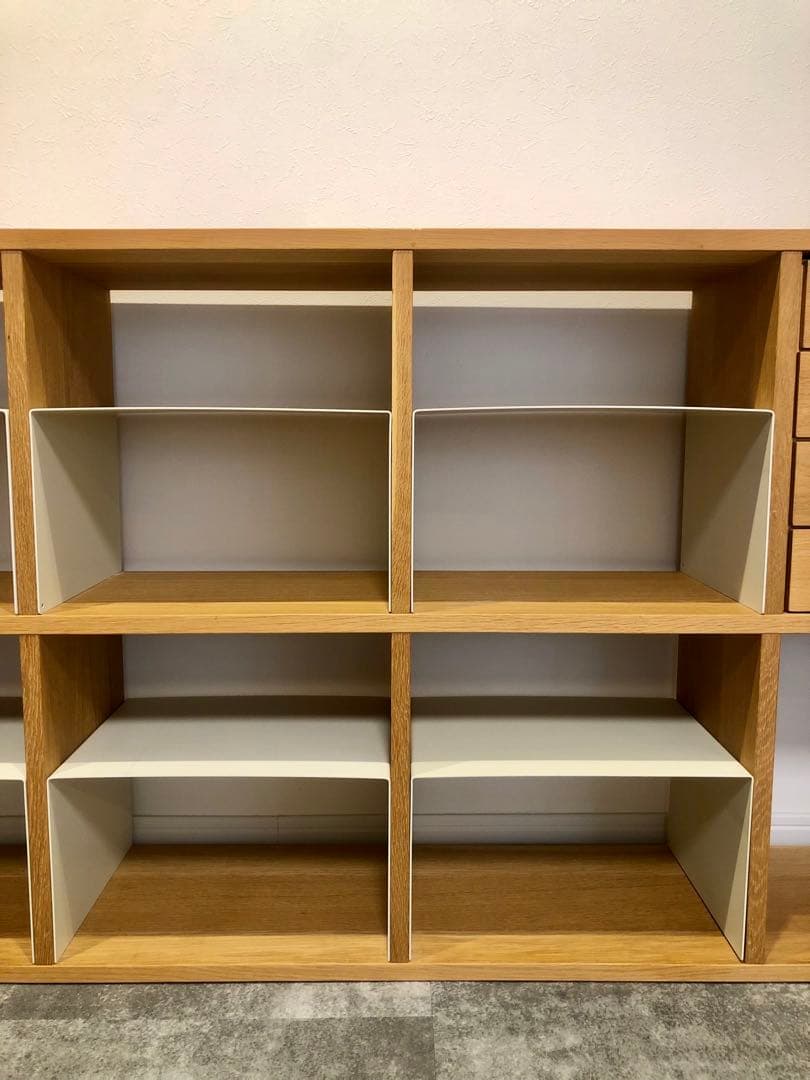 無印　スタッキングシェルフセット 5段 2列 オーク材