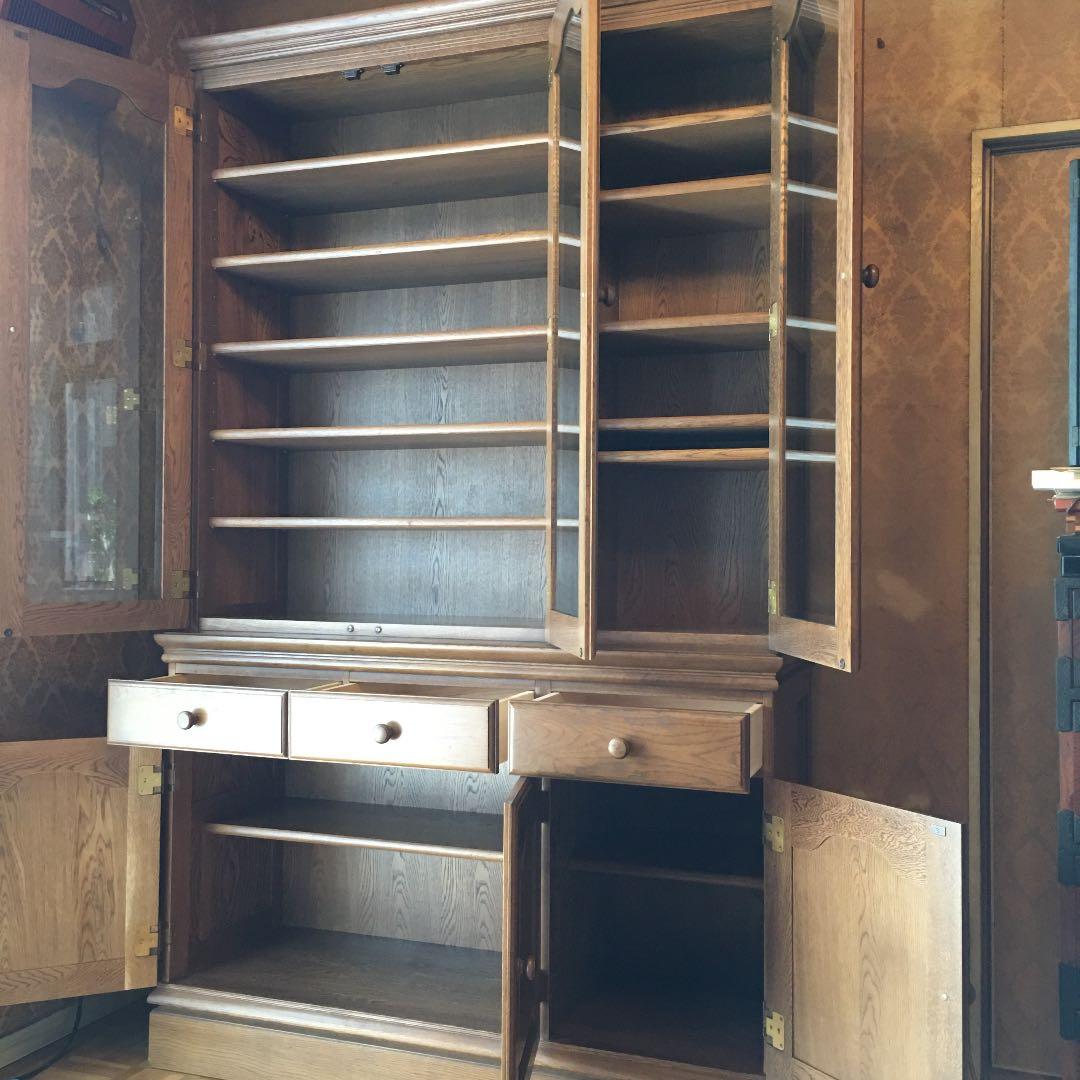 食器棚　オーク材　旭川 近藤工芸　無垢材