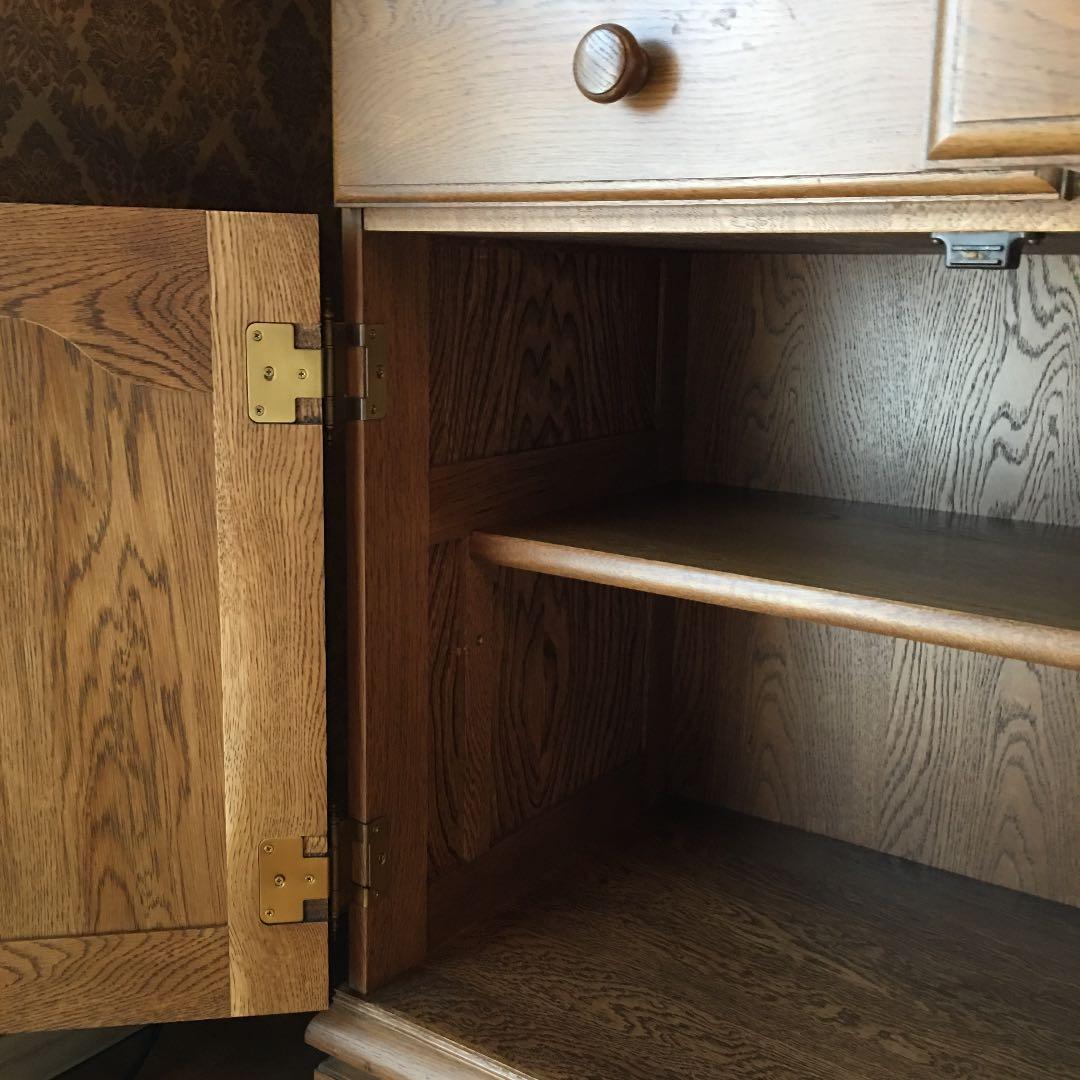 食器棚　オーク材　旭川 近藤工芸　無垢材