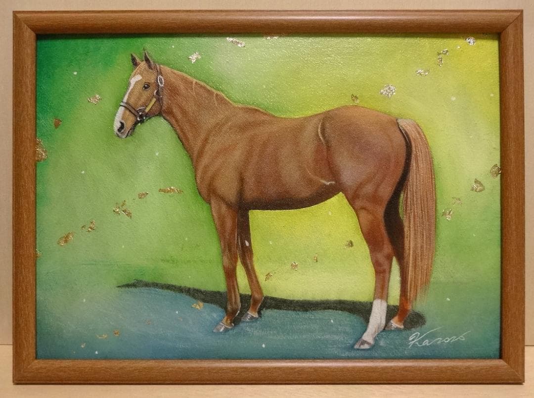 上鈴木正一 油彩画 B4『オルフェーヴル9』新作原画 超オススメの作品