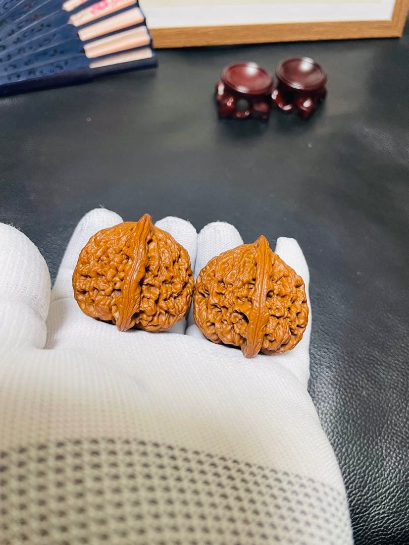 ❤️No.422遊ぶクルミ　文玩核桃 水龙纹（店主1年育てた)