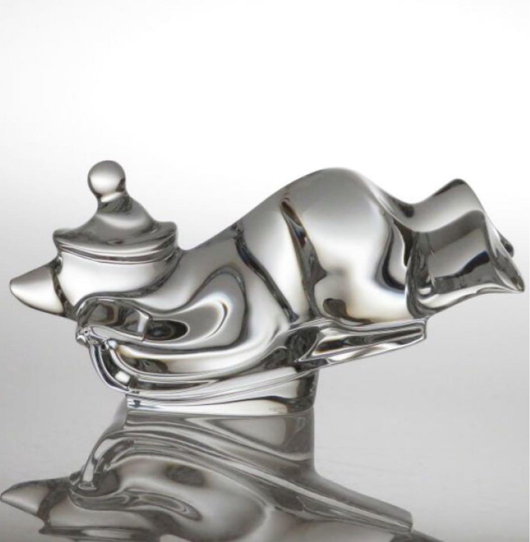 《値下げご相談可》Baccarat フィギュリン　クリスタル クマのソリ滑り