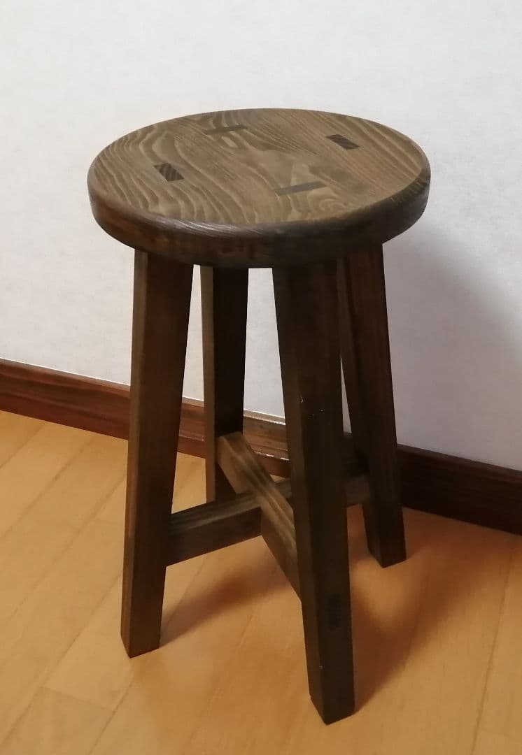 木製スツール　座面幅30cm×高さ35cm　丸椅子　stool テーブル