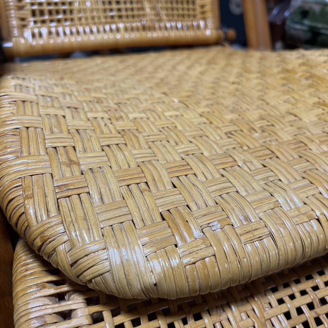 籐　ラタンリクライニングチェア