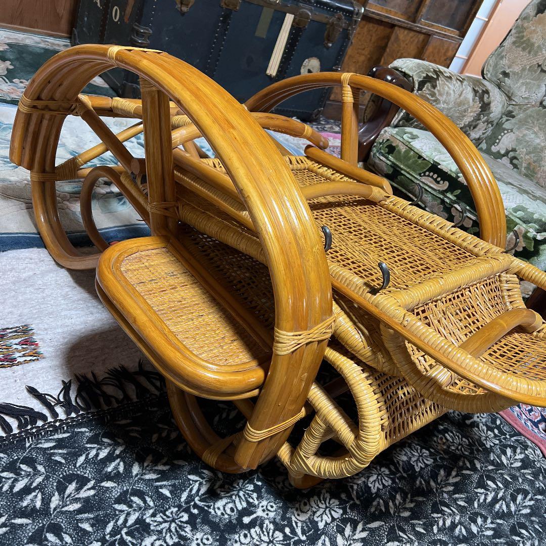 籐　ラタンリクライニングチェア