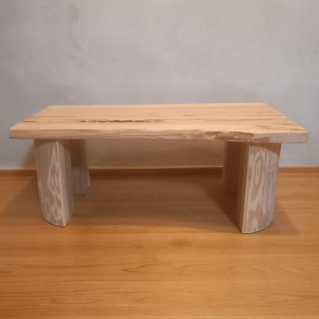一点物　国産杉　一枚板自然ダメージ天板テーブル　サイドテーブル　ローテーブル
