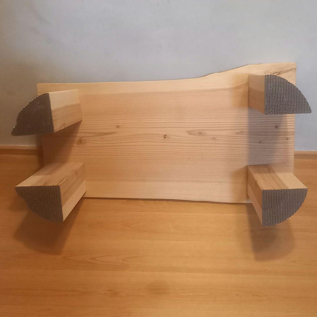 一点物　国産杉　一枚板自然ダメージ天板テーブル　サイドテーブル　ローテーブル