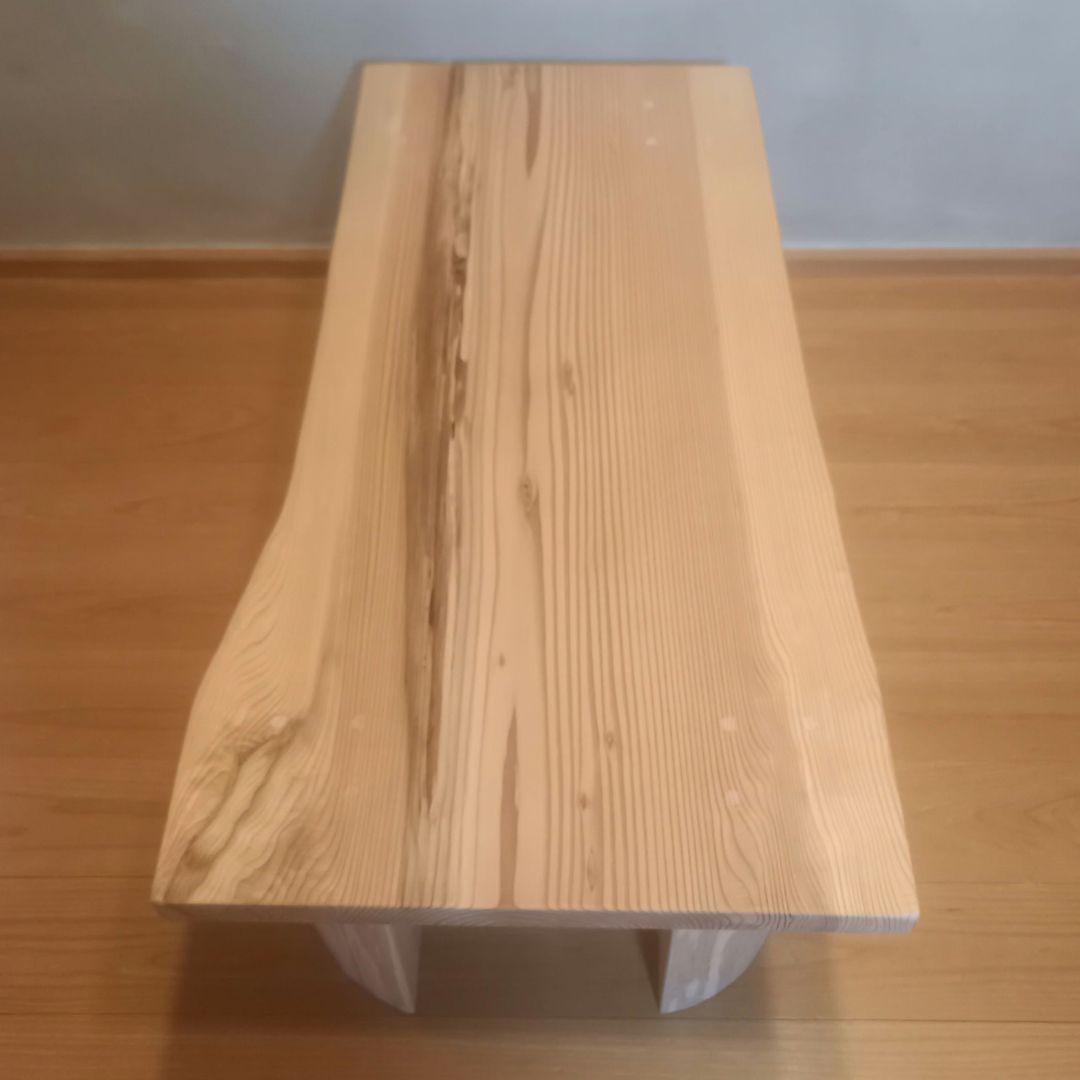 一点物　国産杉　一枚板自然ダメージ天板テーブル　サイドテーブル　ローテーブル