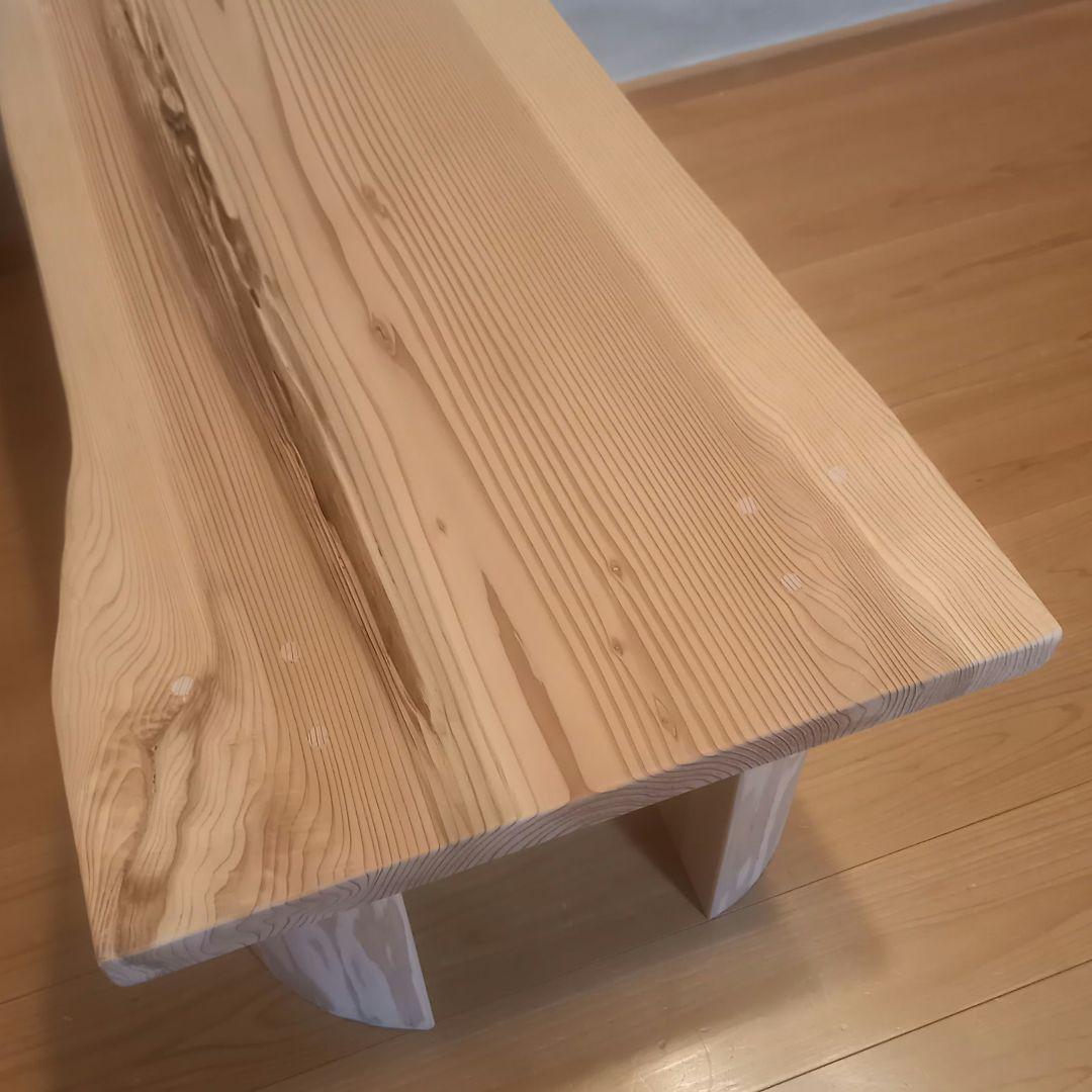 一点物　国産杉　一枚板自然ダメージ天板テーブル　サイドテーブル　ローテーブル