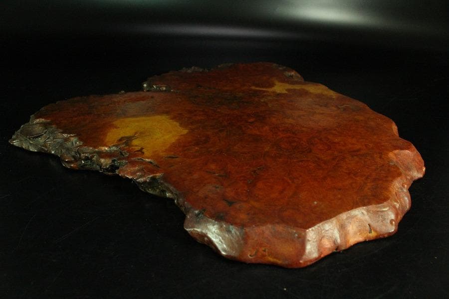 花梨 葡萄木 敷き板 39cmx34cm 自然木 時代物(K-A715)