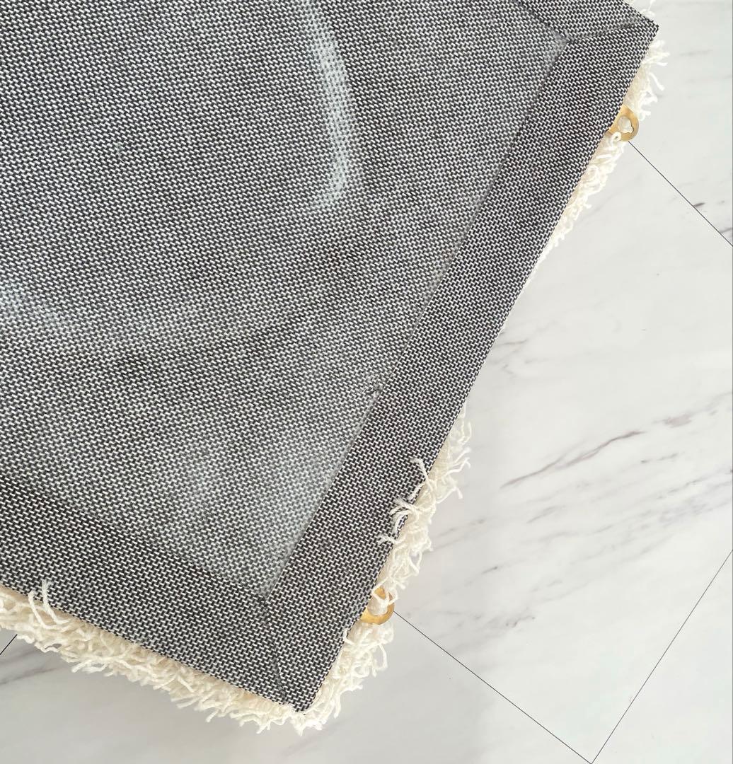 ファブリックフレーム 壁掛け鏡　タフティング