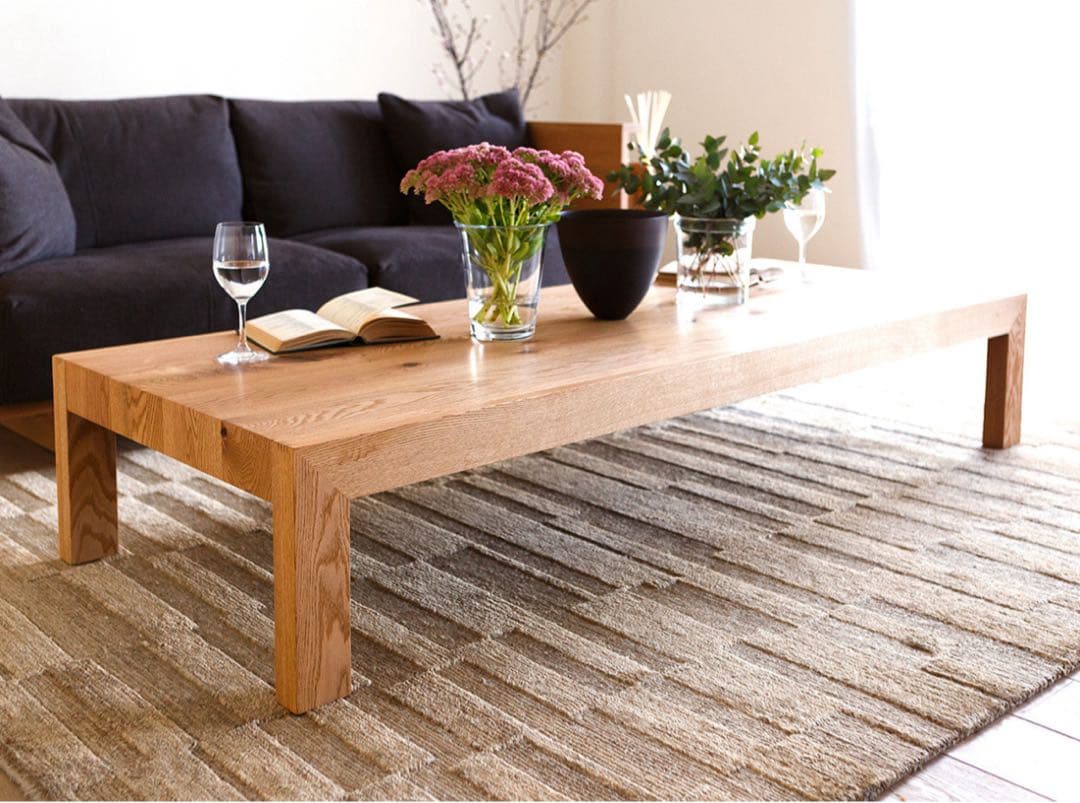 ヒラシマ　オーク　センターテーブル　美品✨