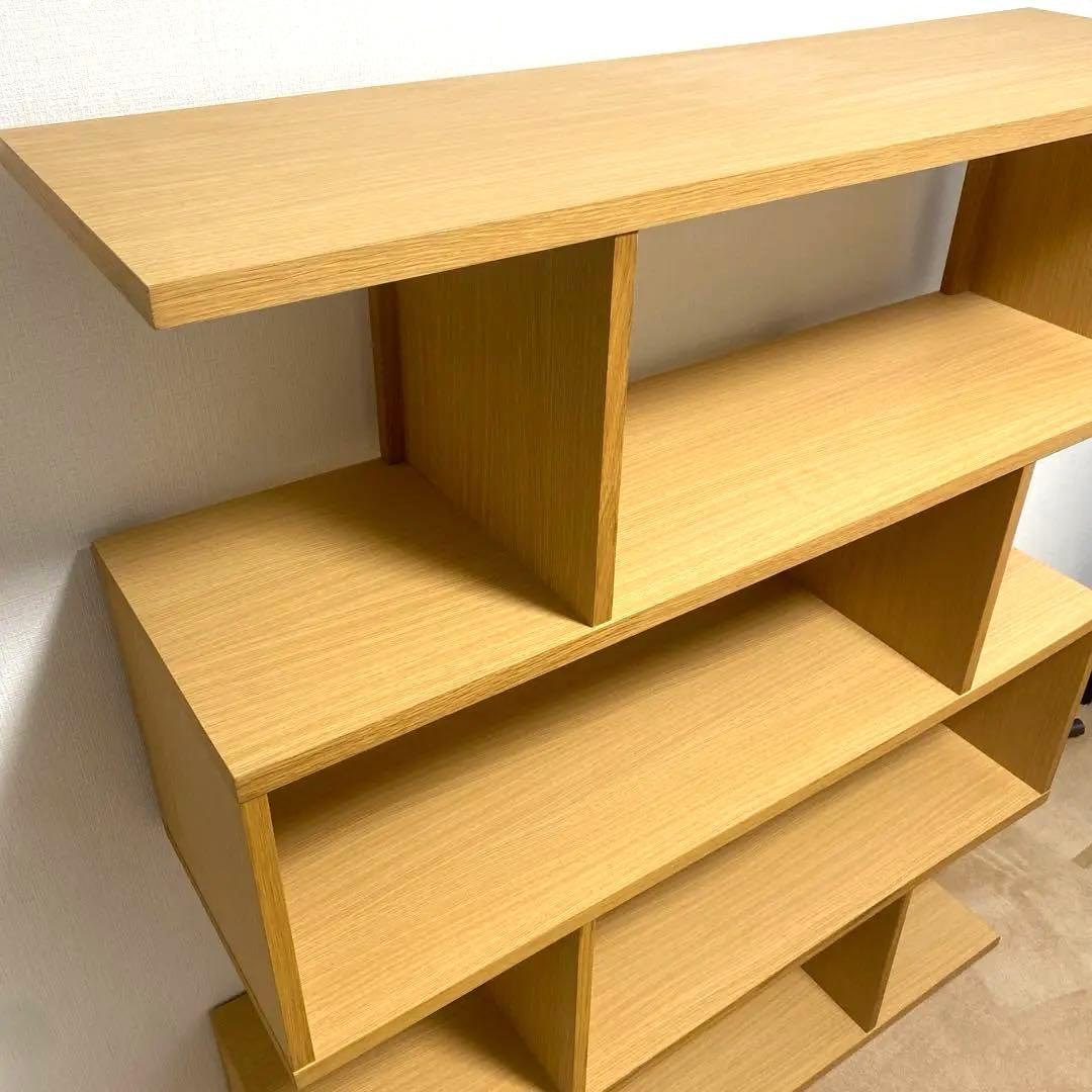 木製　オープンシェルフ　ラック　アシンメトリー　大型家具