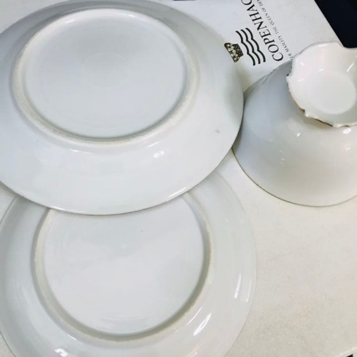 オールドノリタケ 薔薇ガーランド　金盛　トリオ