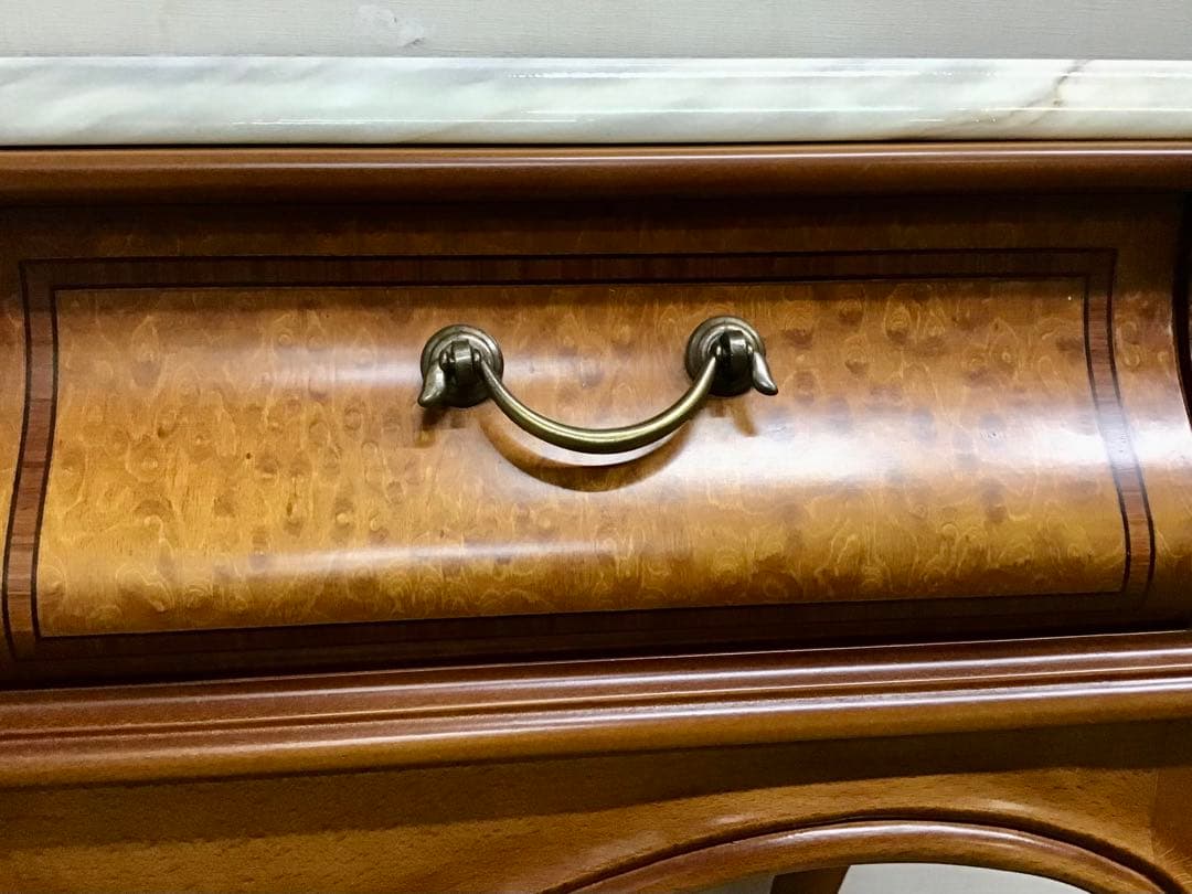 Pリン☆管27☆イタリア製☆アンティーク☆天板大理石☆コンソールテーブル