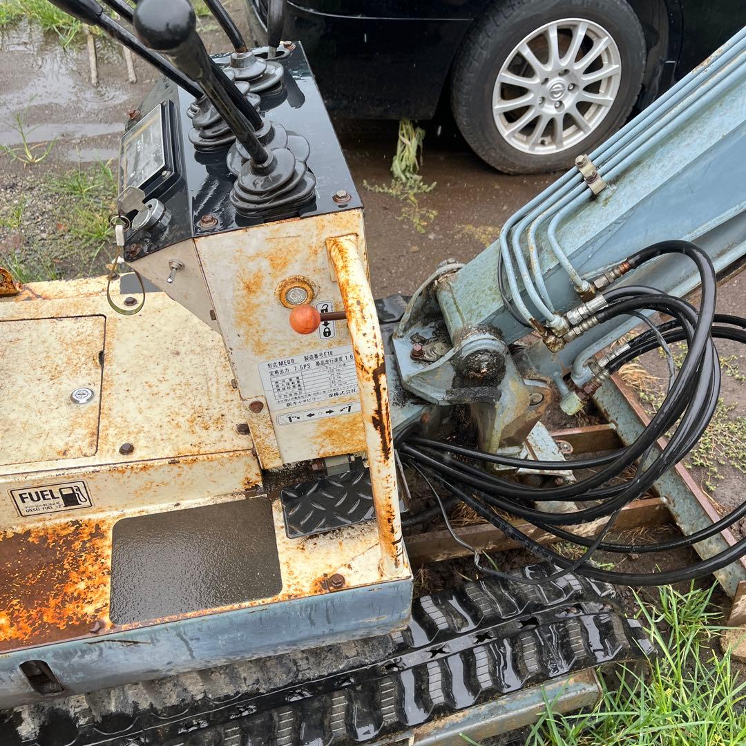 小型バックホー ホワイト/オレンジ