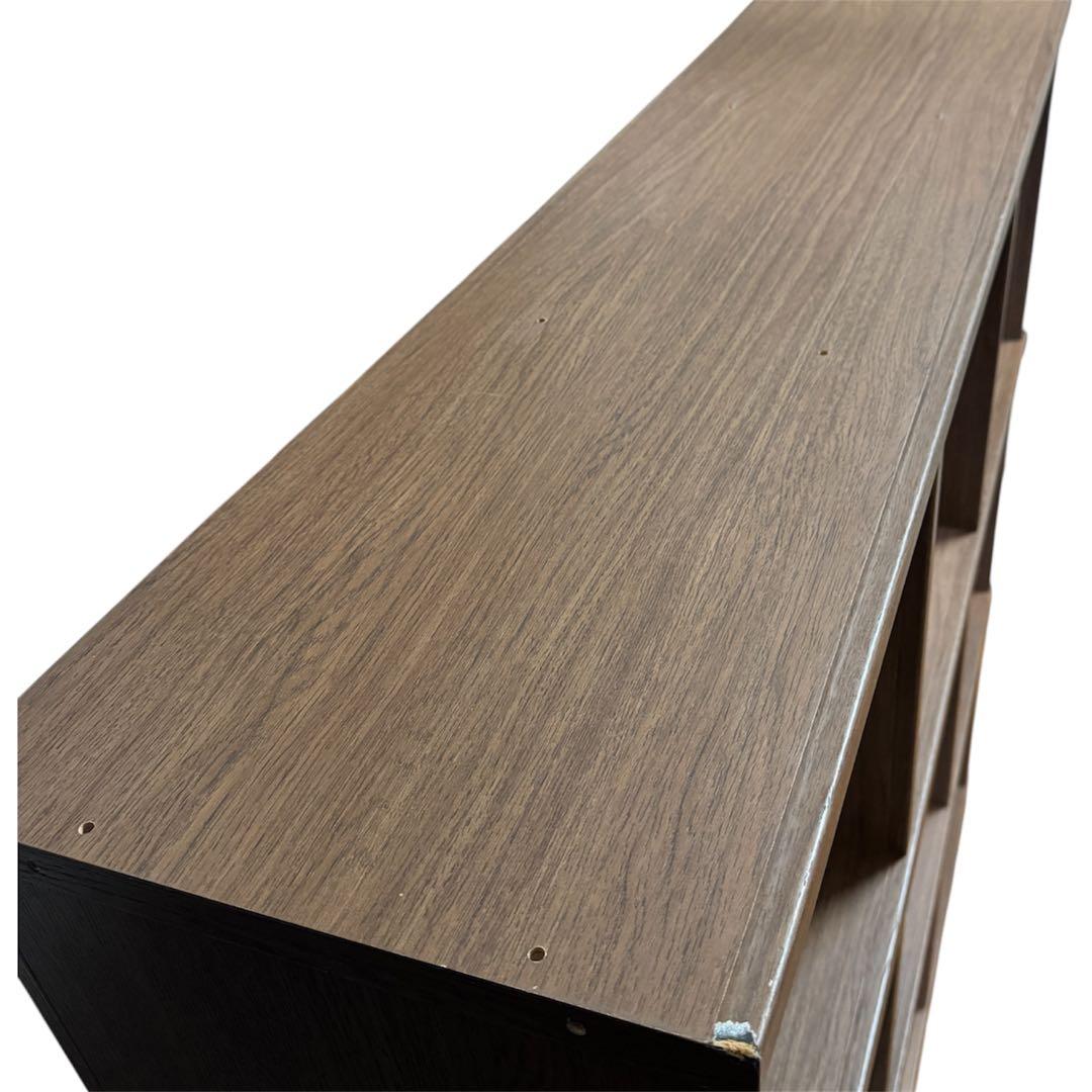 ウォールナット　シェルフ　木製オープンラック　3列×3段