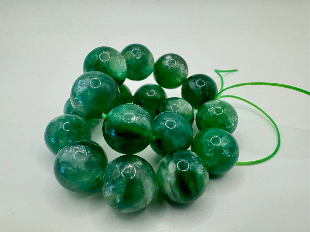 高品質 グリーンマイカ 12.5mm 内径17.5cm 貴重