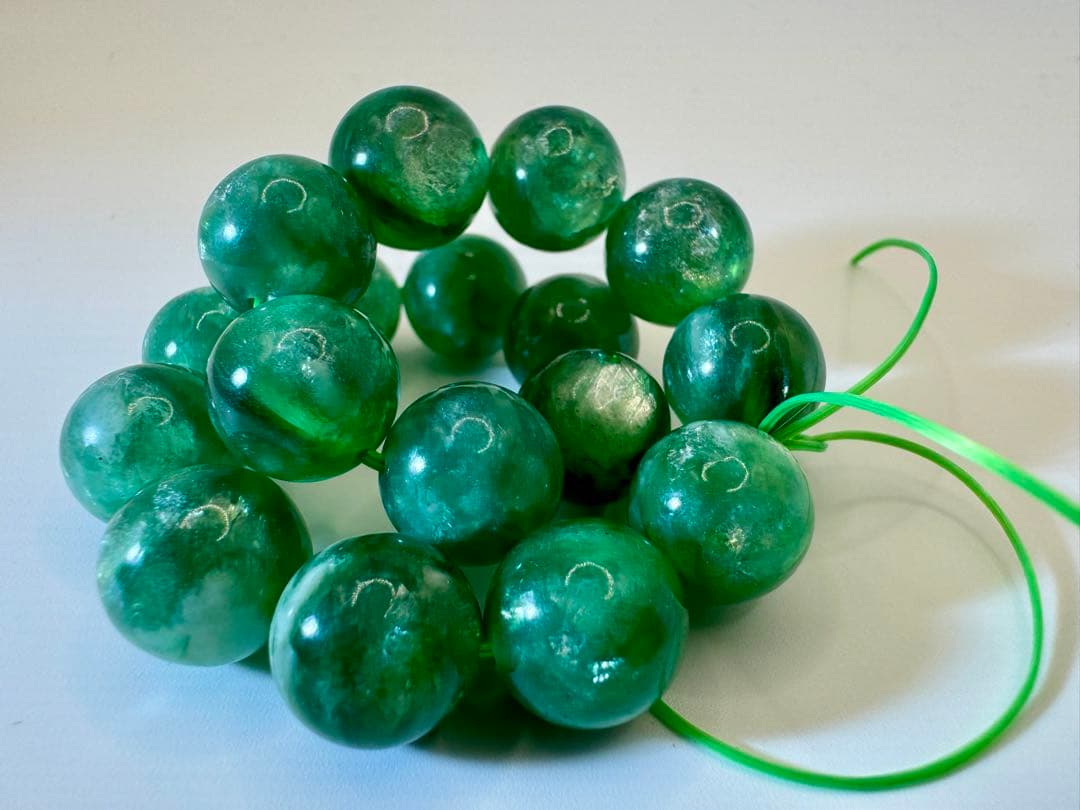 高品質 グリーンマイカ 12.5mm 内径17.5cm 貴重