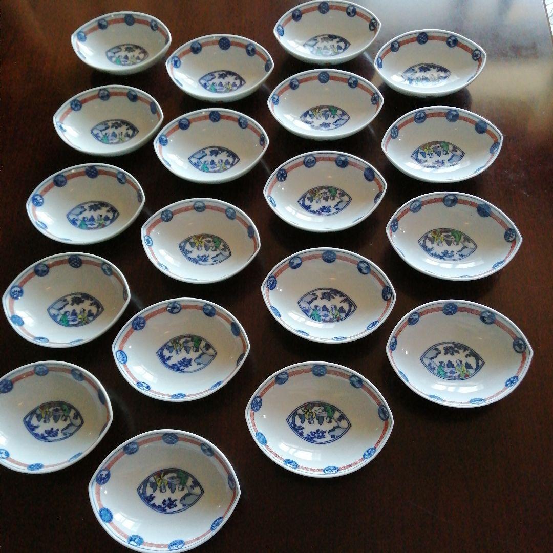 中国唐物　色絵向付　19客　14.5cm