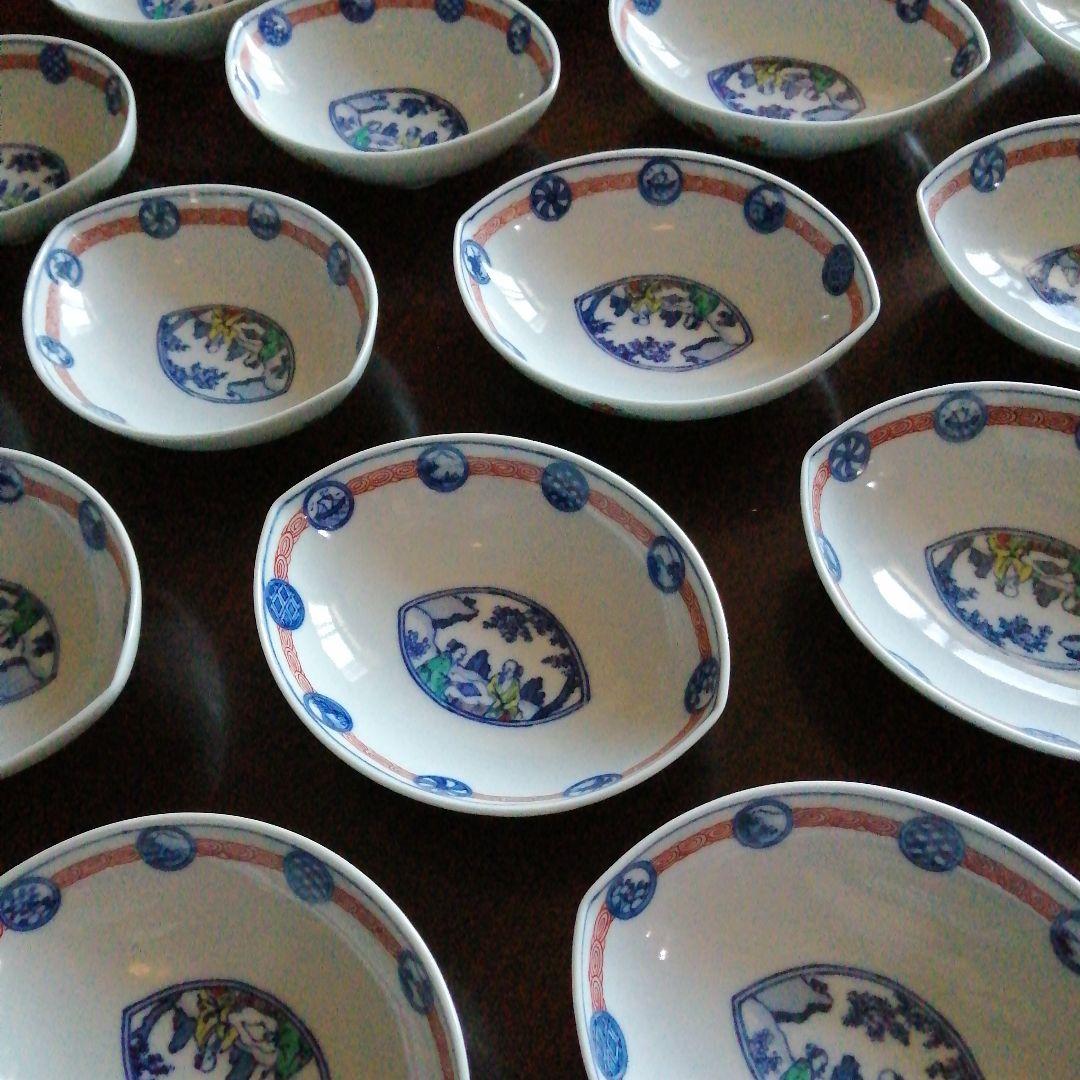 中国唐物　色絵向付　19客　14.5cm