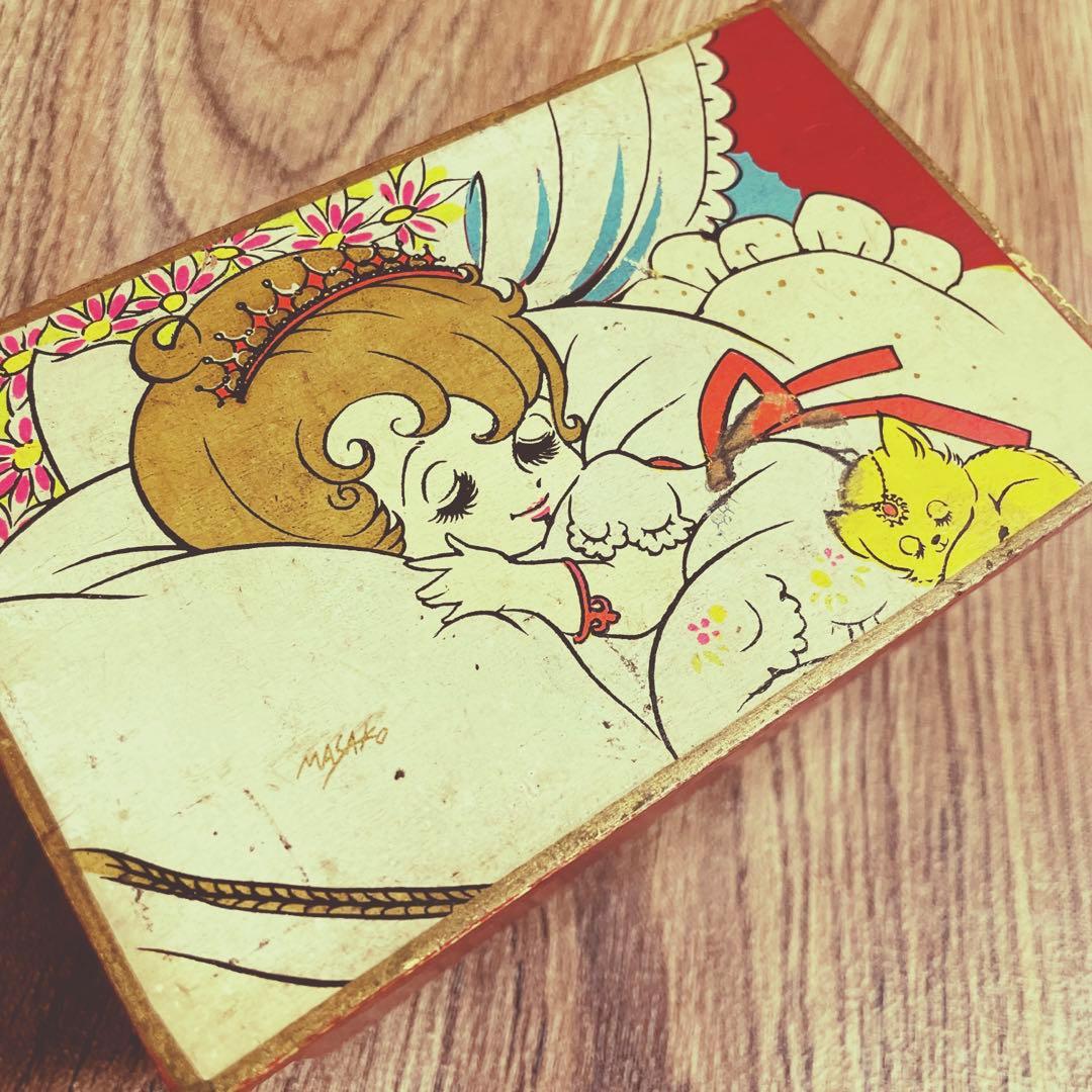 わたなべまさこ 宝石箱 オルゴール BOX 昭和レトロ 木箱 激レア 幻 一点物