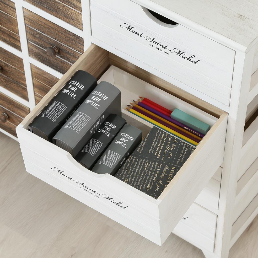 カントリーテイスト マルチチェスト 4段12杯