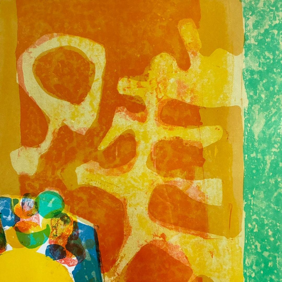 ポール・アイズピリ「パイナップルのある静物」リトグラフ 直筆サイン