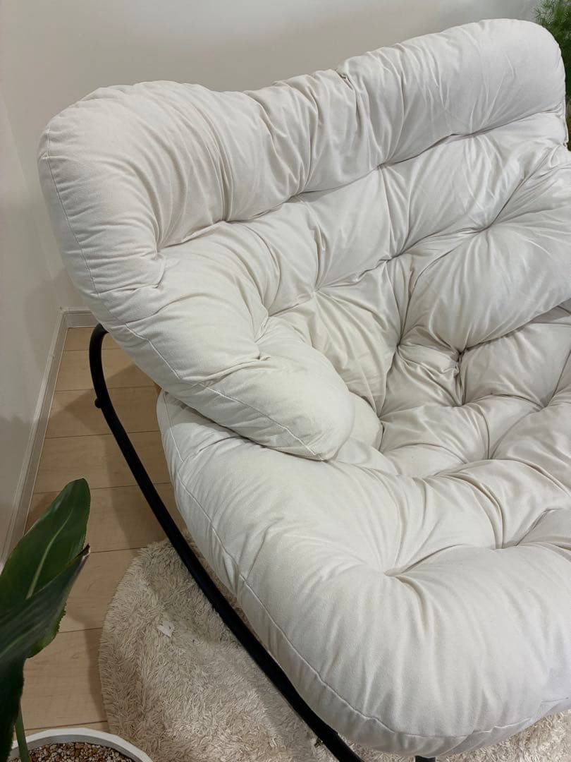 ☆お値下げ☆ロッキングチェア 北欧　ホワイトクッション付き