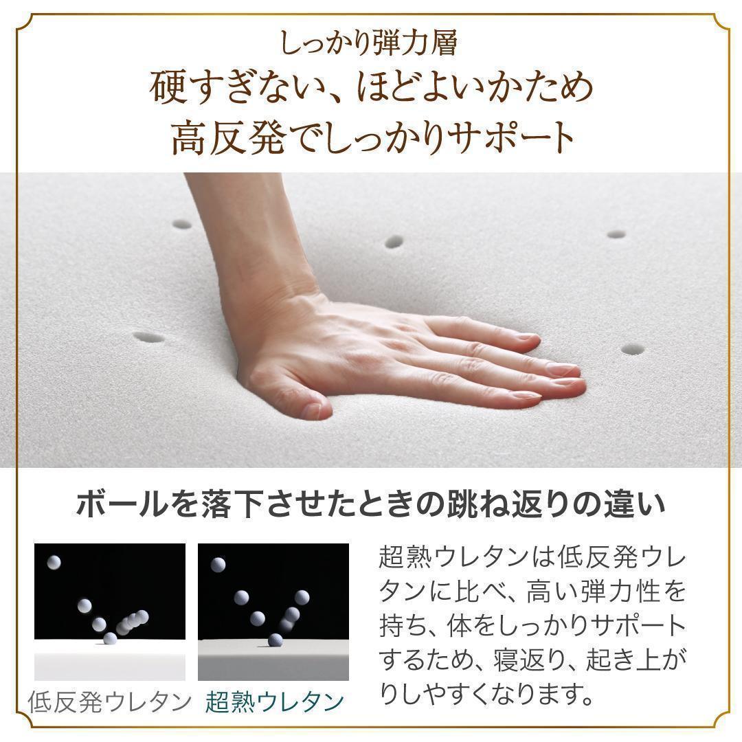 新品 送料込 三つ折りマットレスダブル 高反発 高通気 体圧分散 抗菌防臭