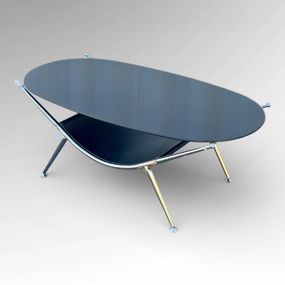 ガラステーブル ミッドセンチュリー レトロ スペースエイジ