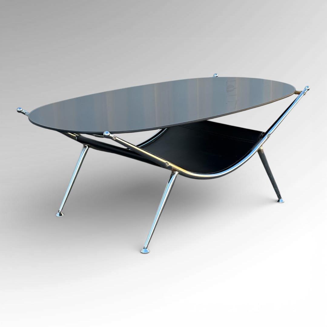 ガラステーブル ミッドセンチュリー レトロ スペースエイジ