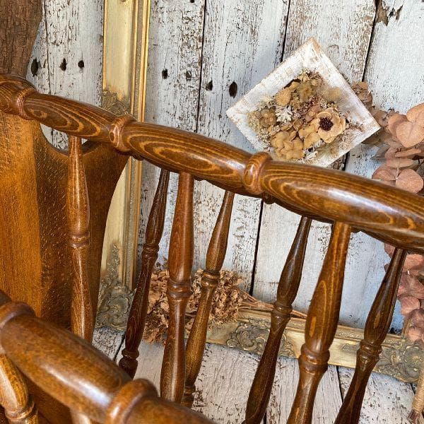 ヴィンテージ*飛騨産業 キツツキマーク*無垢材 ウッド マガジンラック*木製