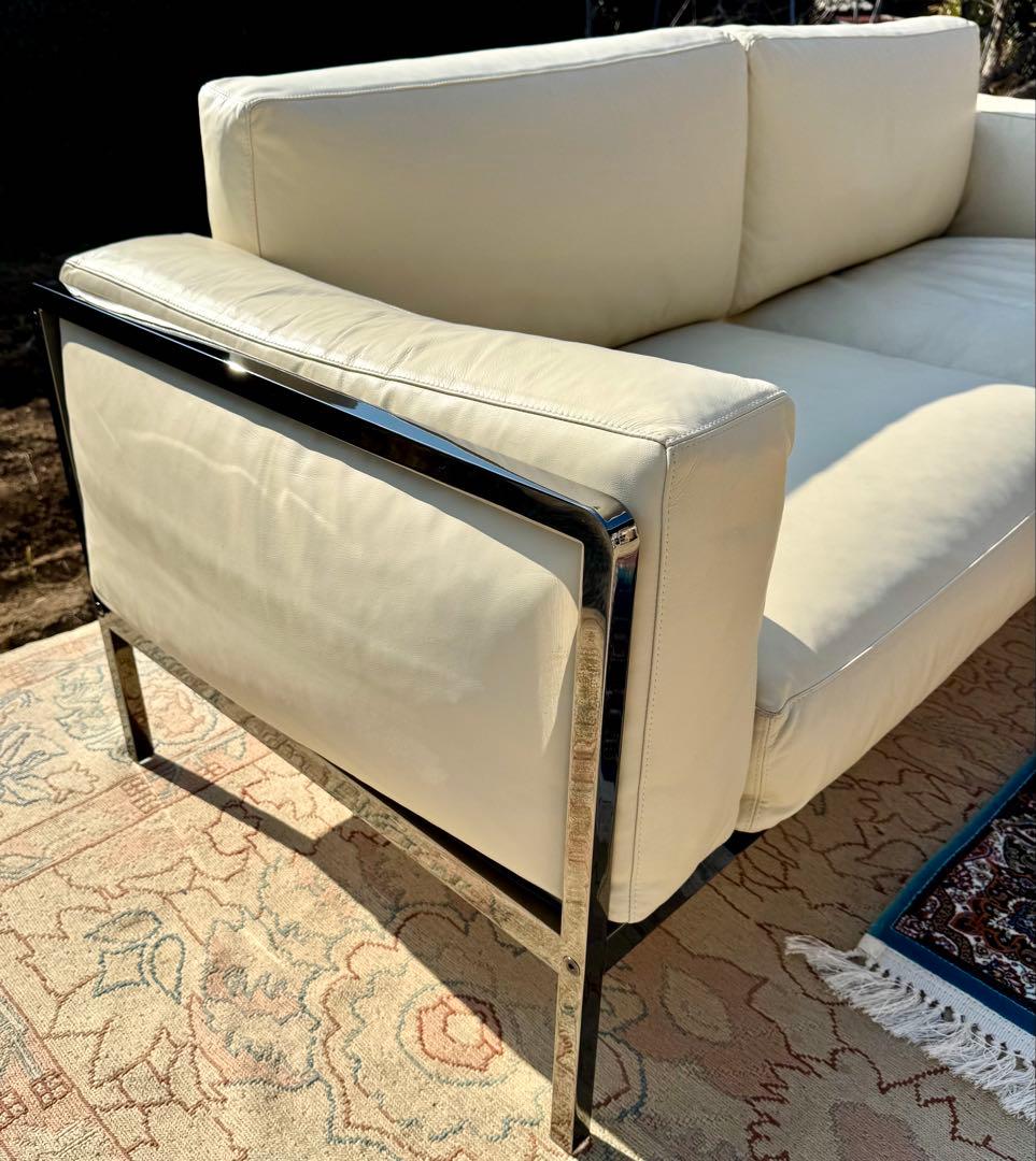 美品 IDC大塚家具 本革 erba 80万円 2人掛ソファ 奥山清行