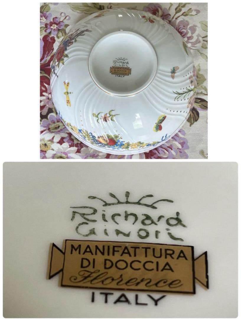 【希少品】リチャードジノリ★ファルファッレフィオリータ★サラダボウル②