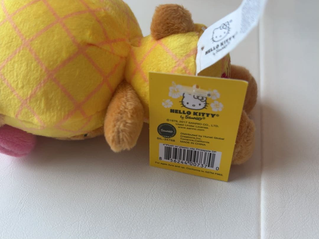 新品限定品日焼けHawaiiキティパイナップルぬいぐるみハローキティ