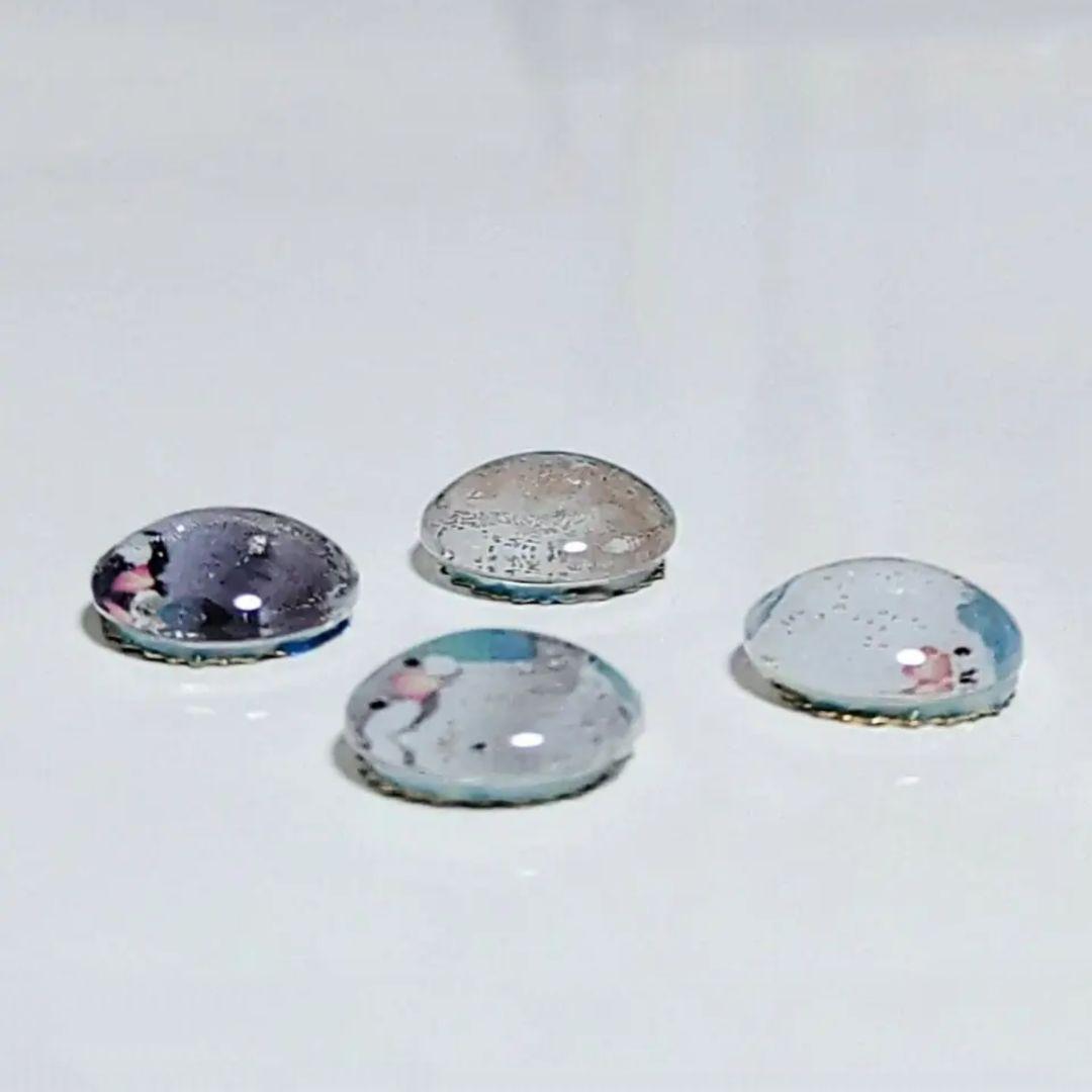 【699】小鳥のピアス／イヤリング／ガラス