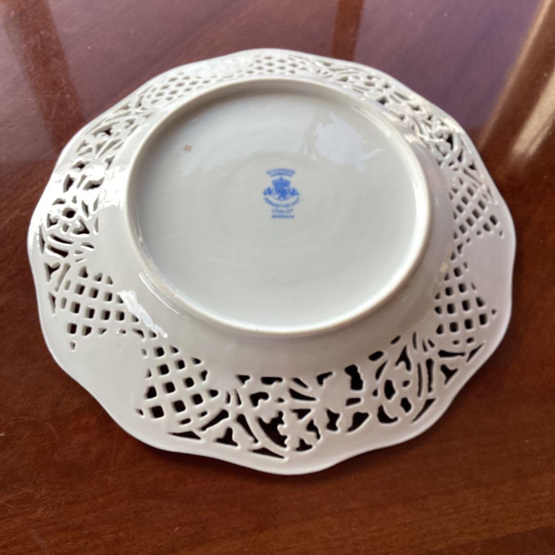 SCHUMANNBAVARIA 勿忘草24cmピアスプレートアンティーク《B》