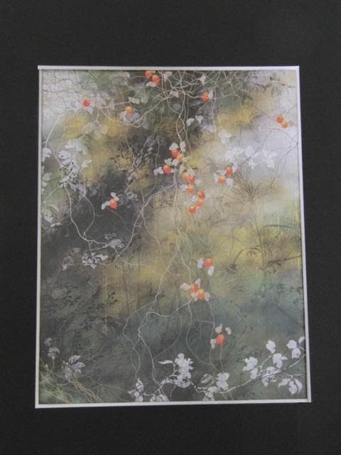 佐々木経二、【浄音】、希少な額装用画集より、新品額装付