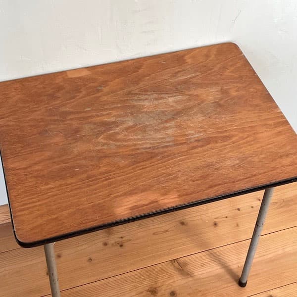 ビンテージ　サイドテーブル　アイアン＋ウッド　レトロ　ローテーブル