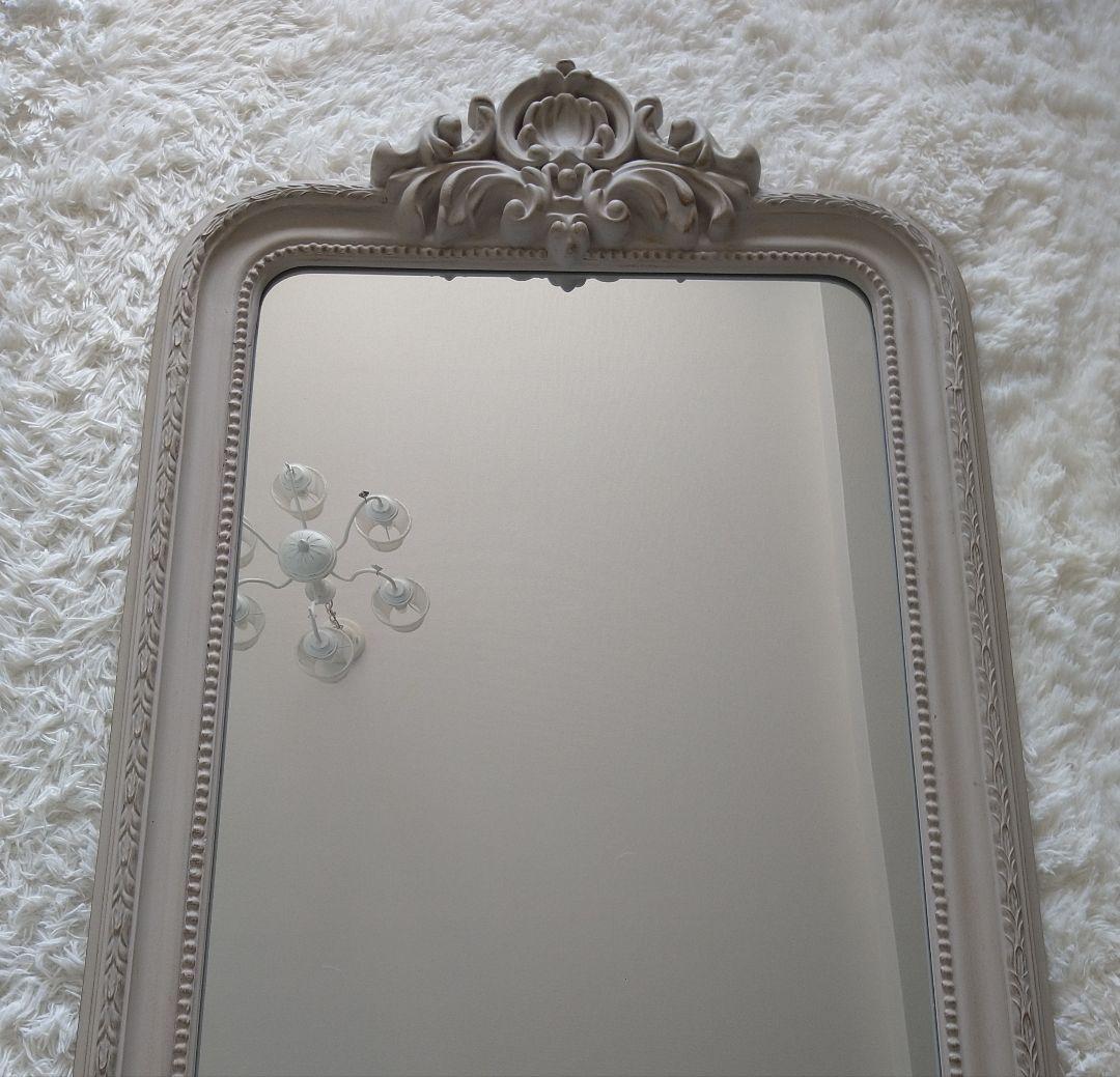 【最終価格】サラグレース　壁掛けミラー　シャビーシック　アンティーク調ミラー