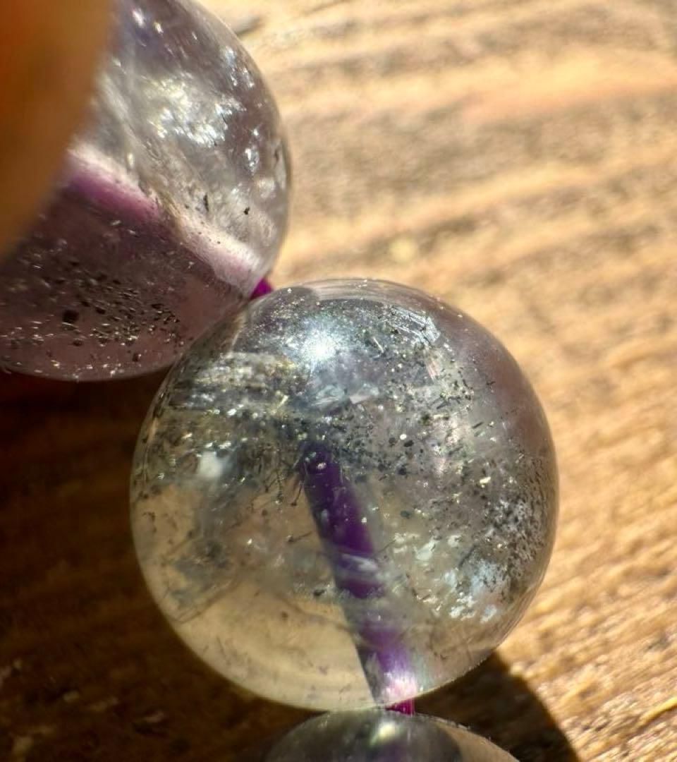 パイライト イン バイカラーフローライト　めちゃくちゃ美し