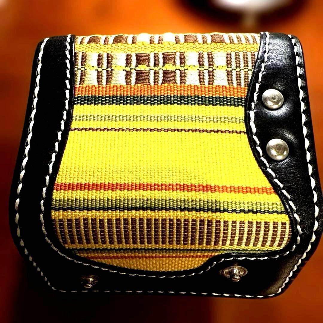 首里織】琉球レザーL.L.A キーケース＆ブレスレットセット 沖縄伝統