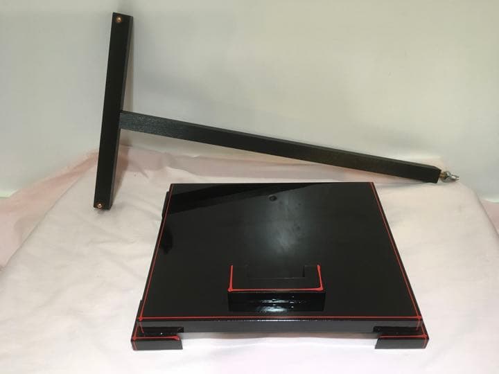 羽子板飾り　飾り台付き　16号　金欄尾山　昭和レトロ