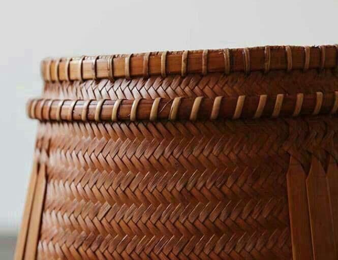 竹編細工籠 民芸職人手作り 自然竹の編み上げ 茶籠 茶道具収納 古風便攜