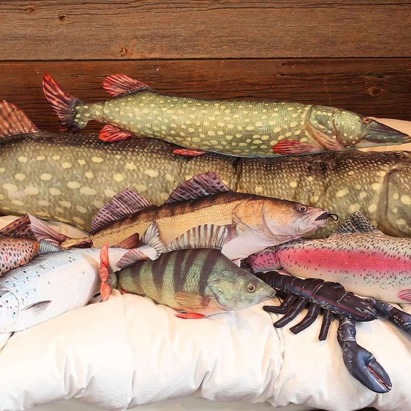 ダルトン おもしろ雑貨 魚 パイク クッション リアル フィッシャーズ S