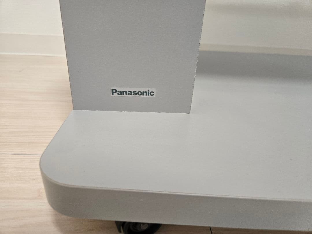 Panasonic テレビ台 グレー ガラス棚 キャスター付き