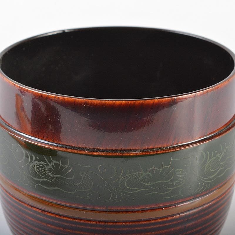 茶道具 塗師 平安 千穂造 五色塗 中棗 共箱 C R5778