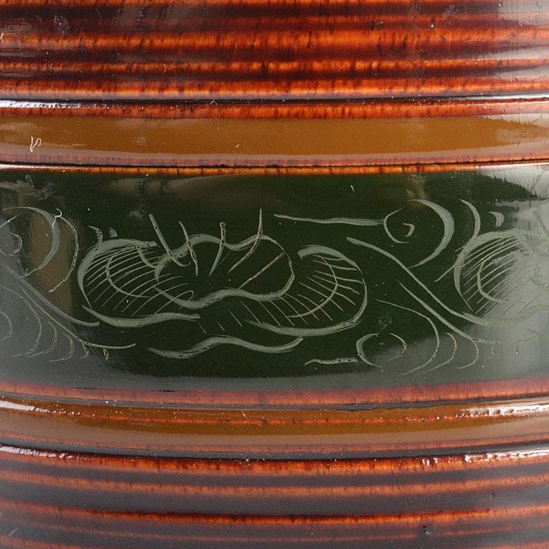 茶道具 塗師 平安 千穂造 五色塗 中棗 共箱 C R5778