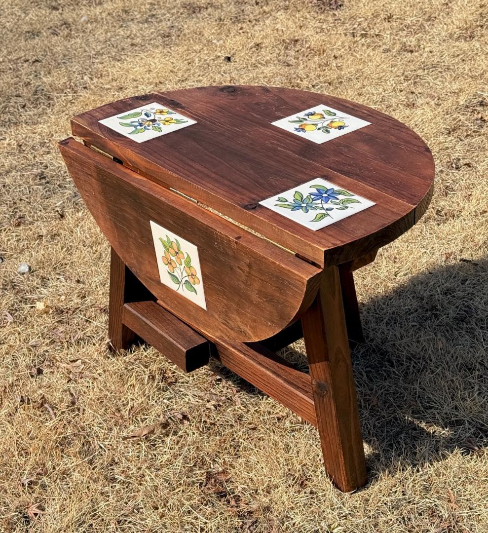 スペイン カントリー家具 バレンシアタイル バタフライテーブル - メルカリ